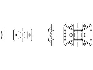 Befestigungss,natur ART 82540 PA 6.6 B = max. 4 Befestig-Sockel,natur, SK TY3G1S S normal