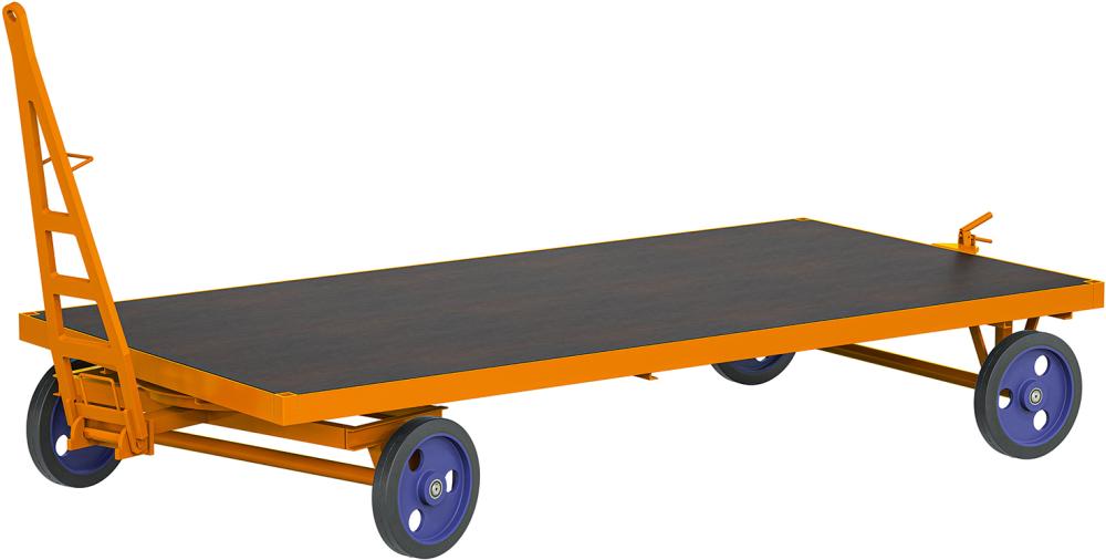 ROLLCART Schwerl.-Indust-rieanhänger 1-Achs-Drehs-chemel. 3000kg 3000x1500-mm VG-Bereif. 400x75mm