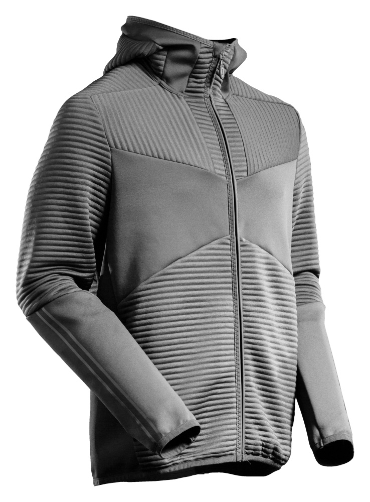 Produktfoto Fleecepullover, Kapuze, Reißverschluss Microfleecejacke Größe 2XL, Anthrazitgrau