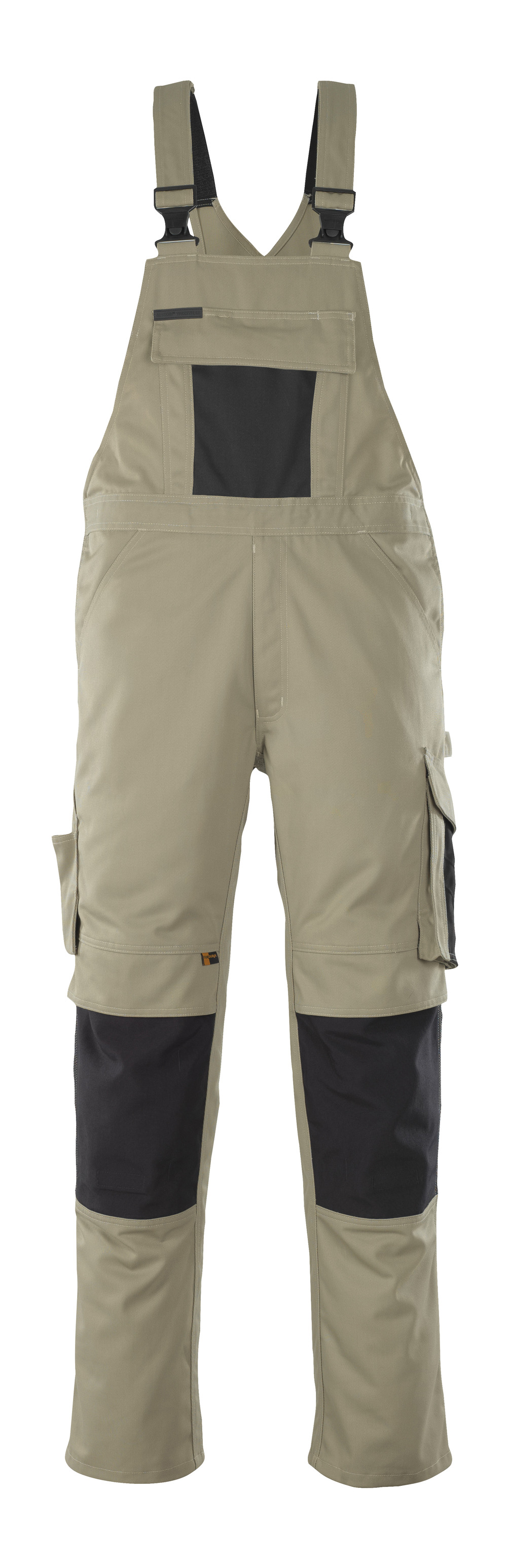 Produktfoto MASCOT® Leipzig Latzhose Größe 76C46, hellkhaki/schwarz