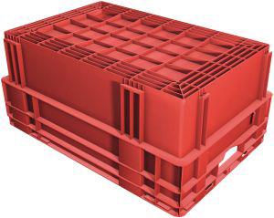 Drehstapelbehälter DTK 600x400x210 mm rot LA-KA-PE Drehstapelbehälter DTK 600x400x210 mm rot LA-KA-PE
